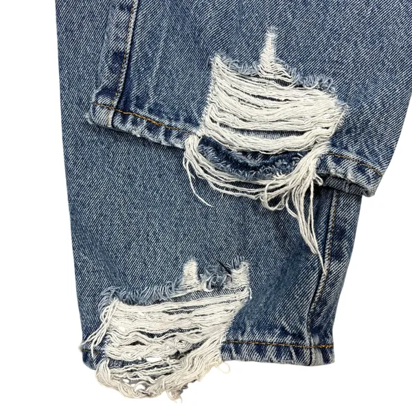 Levi's Premium 501 Jeans 28 Distressed Ripped Thrashed Grunge Straight Leg Denim - Image 6