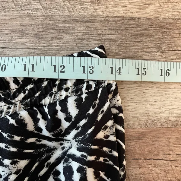 Veronica M Black White Abstract Print Jogger Pants Women's Size S Elastic‎ Waist - Image 7