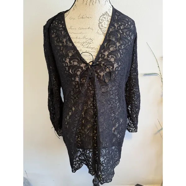 Delicates Black Lace top‎ Size Xl - Image 2