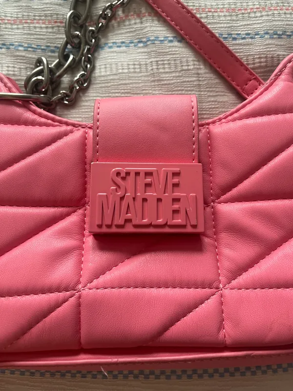 Steve Madden Pink Crossbody Purse Faux Leather - Image 6