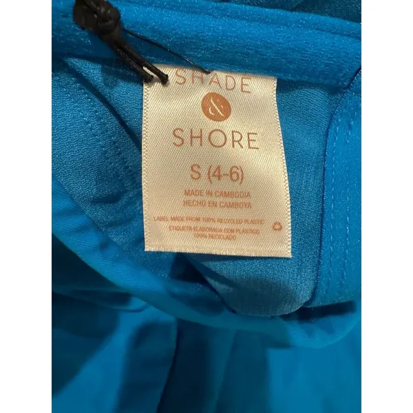 NWT Target Shade & Shore Small (4-6) Strapless Blue One Piece Swimsuit Cheeky - Image 9