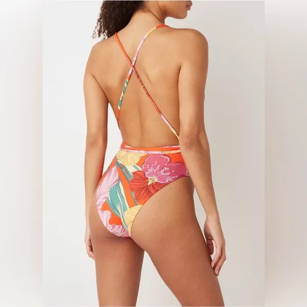 Maaji Camellia Reversible One-Piece Swimsuit, Size Large, $169 - Image 9