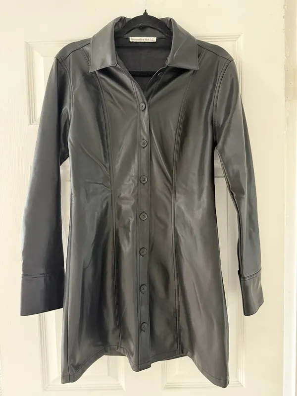 Abercrombie Leather Dress Mini Vegan - Image 4