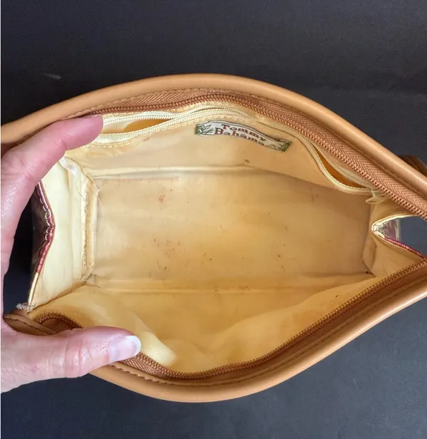 Tommy Bahama Yellow & Pink Tropical Print Cosmetic/Toiletry Bag - Image 4