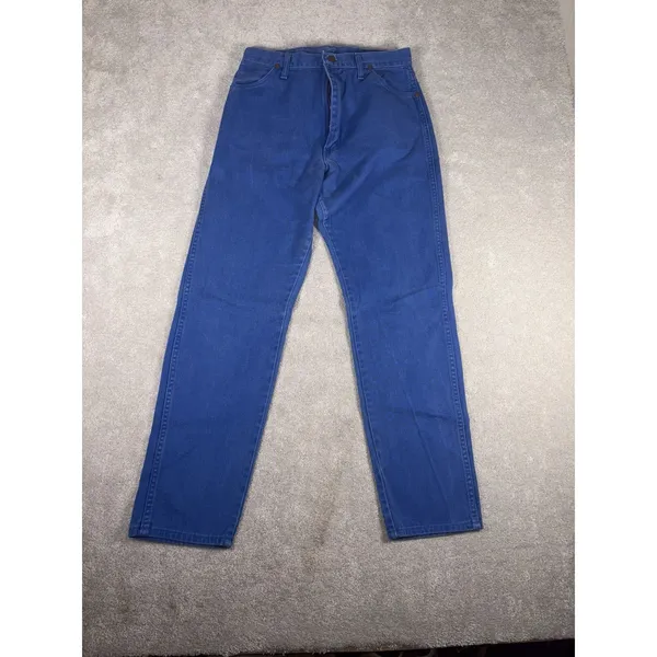 VTG Women's 90s Blue Denim Wrangler‎ Jeans WPL6428 15x32 (30x32) Cowgirl Cut - Image 2