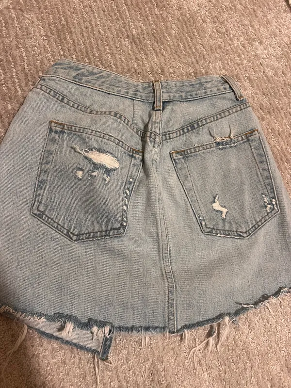 Denim Skirt Free People Mini - Image 5