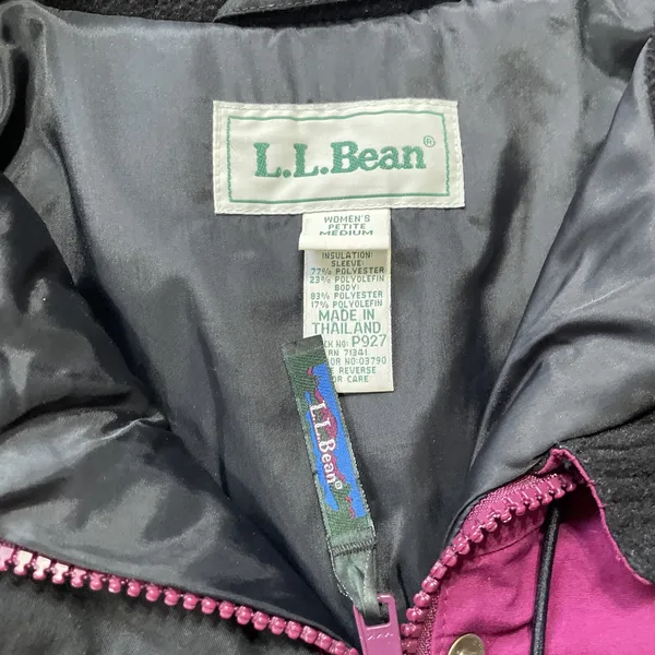 Vintage L.L.Bean Jacket Women's M Gorpcore 1990s Full Zip Hooded Purple Outdoor - Image 5