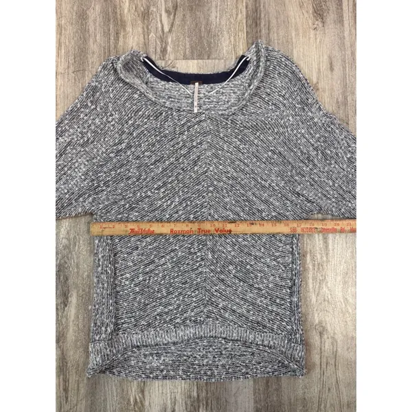 Free People Bright Lights grey marled knit sweater Size XS‎ - Image 6