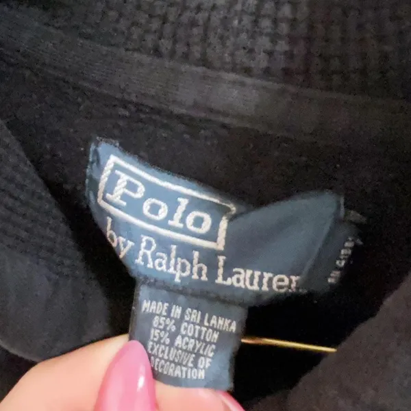 Black Polo Bear Ralph Lauren Hoodie Size small - Image 5