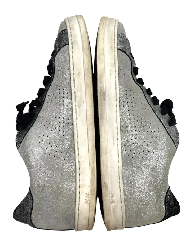 P448 John sneakers shimmering silver and metallic glitter sz‎ 39 - Image 4