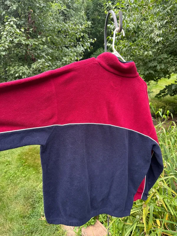 Faded Glory Vintage Quarter-Zip- red and blue - Image 4