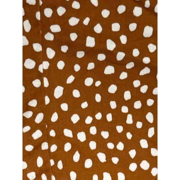 Ann Taylor LOFT Outlet Womens Rust Brown White Polka Dot Cotton Shorts Size 8‎ - Image 3