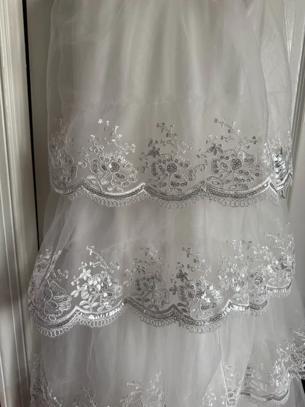 Lulus Alluring Sensation White Tulle Embroidered Tiered Maxi Dress - Image 6