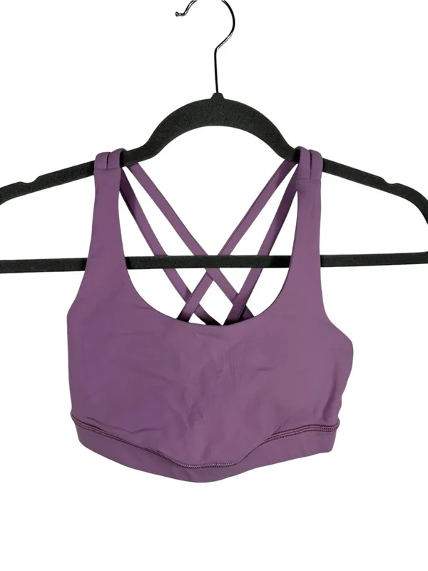 Lululemon Energy Bra Purple Fog Size 2 Strappy Medium Support Sports Bra Yoga‎ - Image 3