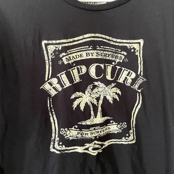 Ripcurl black white island summer‎ short sleeved t-shirt casual comfortable - Image 3