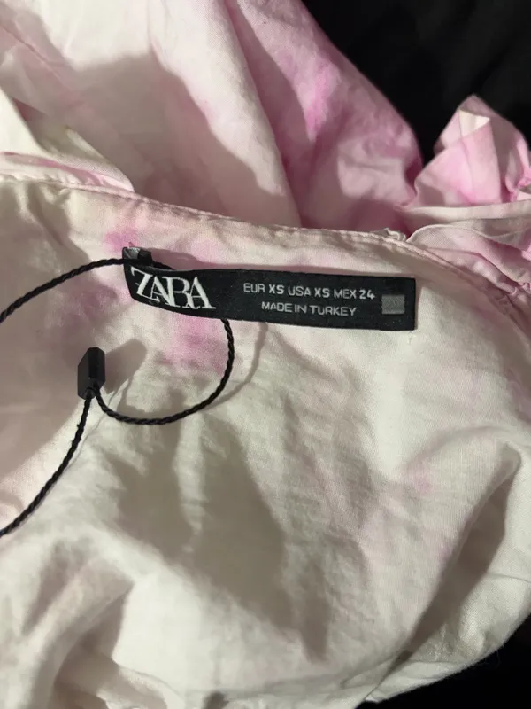 Zara tie dye poplin top size XS - Image 3