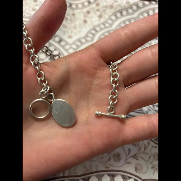 925 sterling silver bracket chunky cute 925 stamped - Image 2
