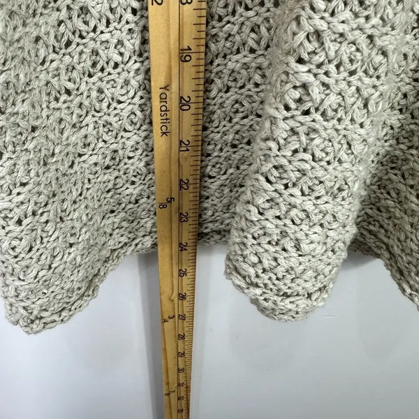 Aerie Crochet Knit Tank Top Womens Medium Beige Boho Racerback Scoop Neck Summer - Image 6