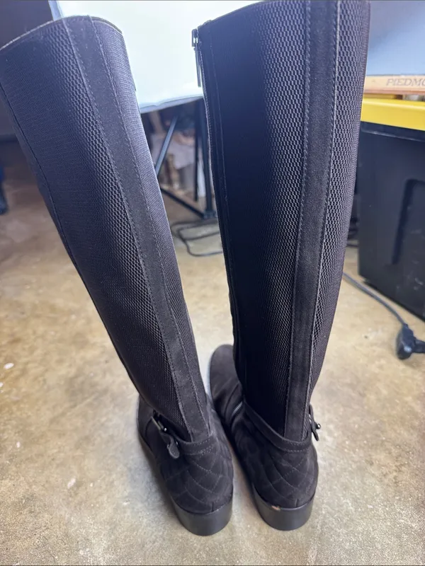 Aquatalia Dark Chocolate Brown Oralie Suede Knee High Boots Size: 9 1/2 - Image 13
