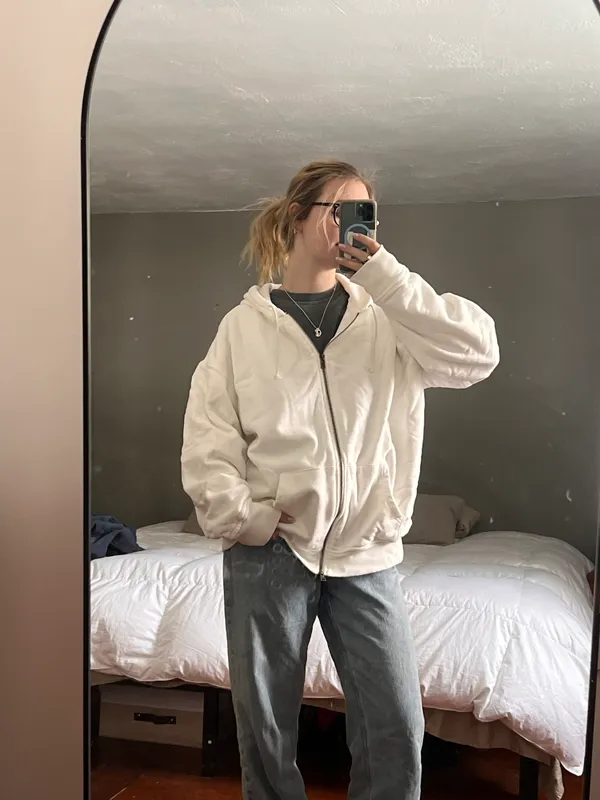 Elwood Core Zip Hoodie White Size L - Image 7