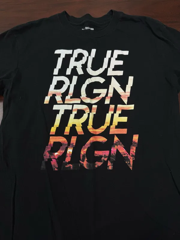 True Religion Mens Black Long Sleeve Shirt Size Small - Image 2
