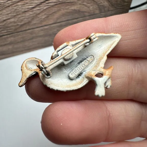 Vintage Gerry’s Mallard Duck Bird Enamel Brooch Pin Signed - Image 8