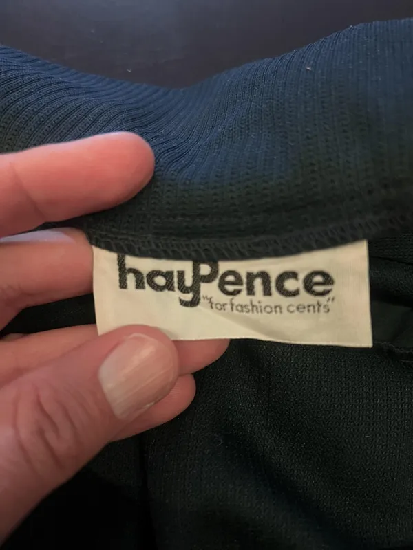 Vintage Haypence Dress Womens Medium Plaid Maxi Mod Turtleneck ILGWU USA 70s - Image 12