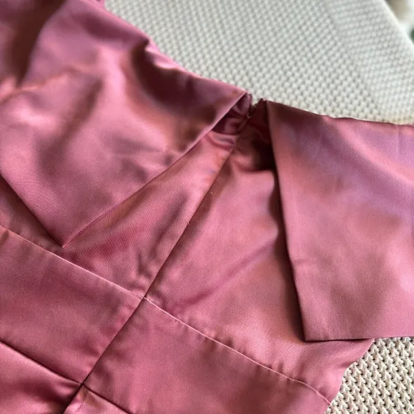 Lulus Always Celebrating Mauve Pink Satin Off-the-Shoulder Mini Dress Size M - Image 12