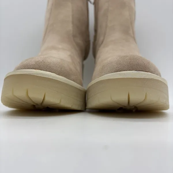 NWOT Oasis Society Womens 8.5 Booties‎ Pink Beige Fabric Platform Heels Ankle - Image 12