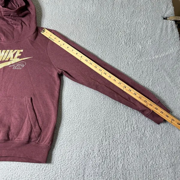 Nike Hoodie Womens XS Maroon Long Sleeve Pullover Soft‎ Hoodie - Image 8