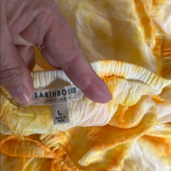 Earthbound Yellow and White Women's Skirt - Image 6