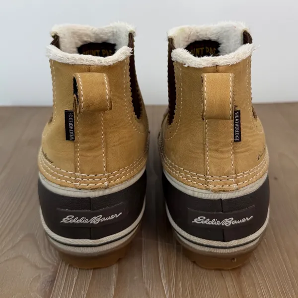 Eddie‎ Bauer Hunt Pac WeatherEdge Womens 9 Brown Tan Chelsea Duck Boots - Image 3