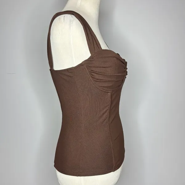 Princess Polly - Brown Kyrie Longline Corset Top - Image 4