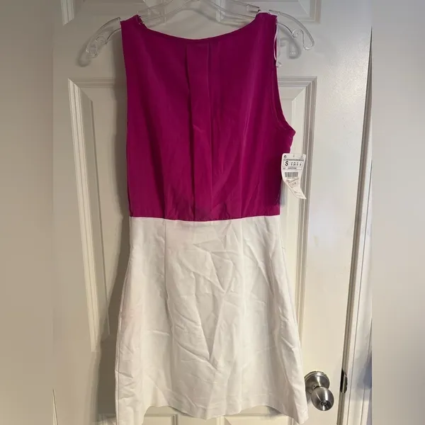 NWT Zara Magenta & White Aline Dress, Small‎ - Image 4