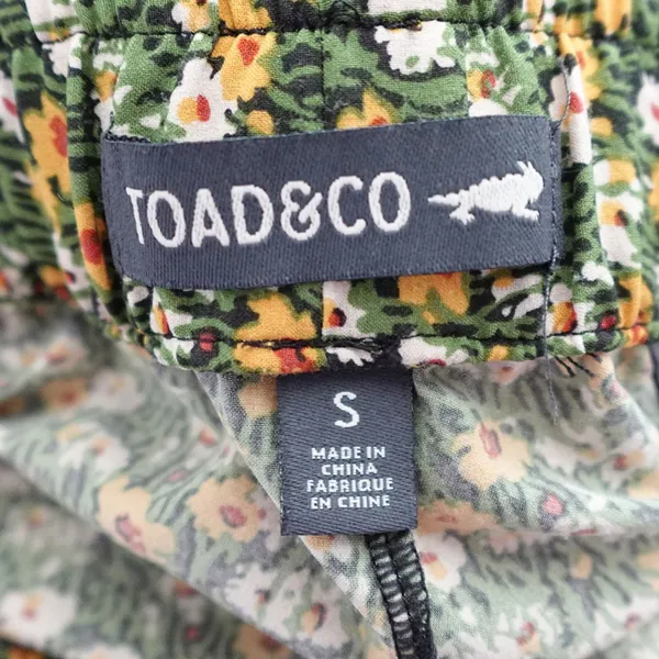 Toad & Co Green Yellow & White Floral Lightweight Travel Jogger Pants Size S - Image 4