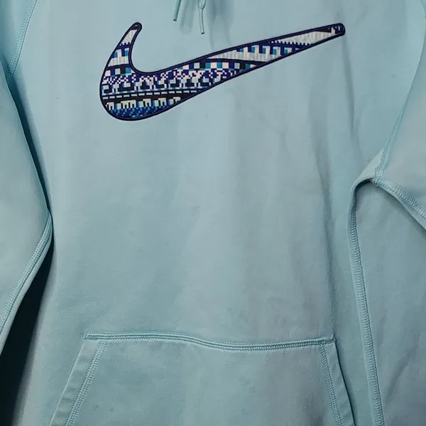 Nike therm fit hooded blue sweatshirt hoodie XL - Image 2