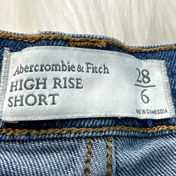 Abercrombie & Fitch High Rise Distressed Denim Cutoff Shorts - Image 7