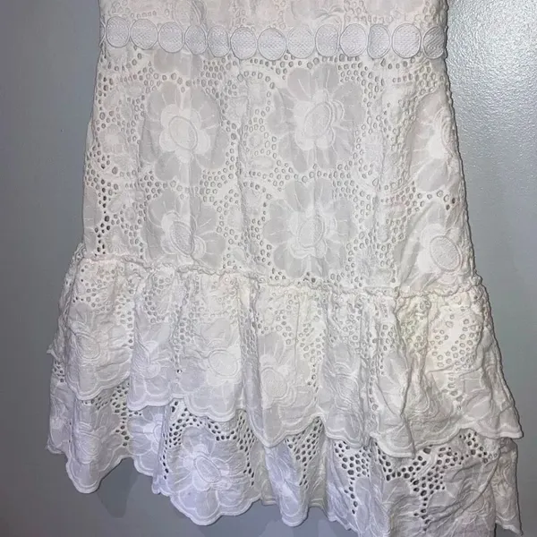 Lilly Pulitzer Bonnie Dress Resort White Jumbo Bonquet Eyelet Sz 2 Bridal #500 - Image 9
