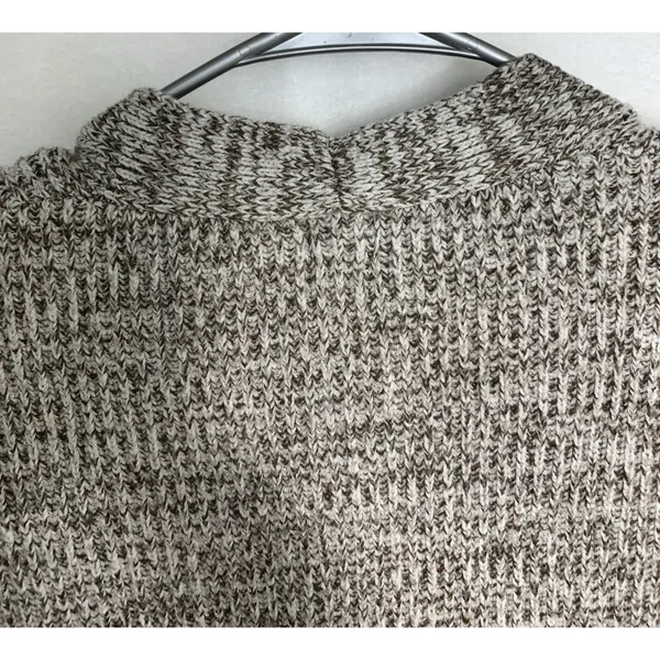 A New Day Cardigan Women Medium Brown White Marled Open‎ Front Pockets VN1268582 - Image 8