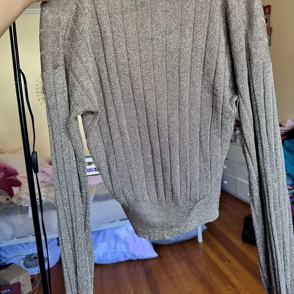 NWT ZARA Metallic Thread Knit Cardigan Sz Medium‎ Bloggers Favorite 9974/104/303 - Image 16