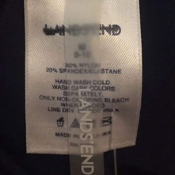 Lands End M paint splatter halter style bikini - Image 4