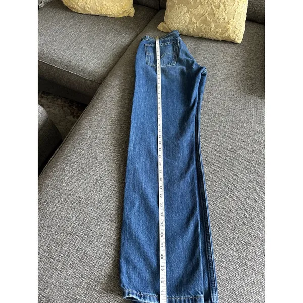 Levis Low Pro Straight‎ Jeans Womens 26 Distressed Medium Wash Blue Denim A0964 - Image 5