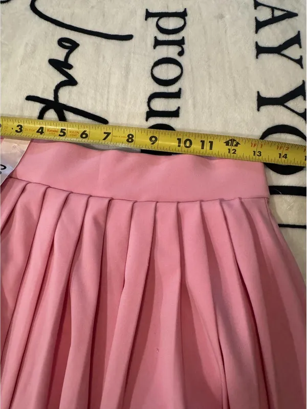 Indero Active Women's Solid Pleated Athletic Skort Skirt Size L Pink Size L - Image 8