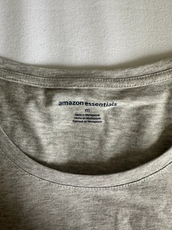 Amazon Essentials | Basic Light Grey Tee - Image 3
