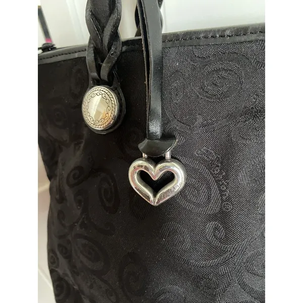 Brighton Womens Shoulder Bag Mevelyn Black‎ Signature Jacquard Leather - Image 3