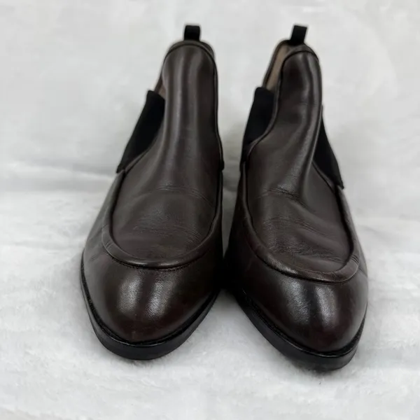 Donald Pliner‎ Benson Dark Brown Leather Block Heel Ankle Booties Womens 8.5 M - Image 3