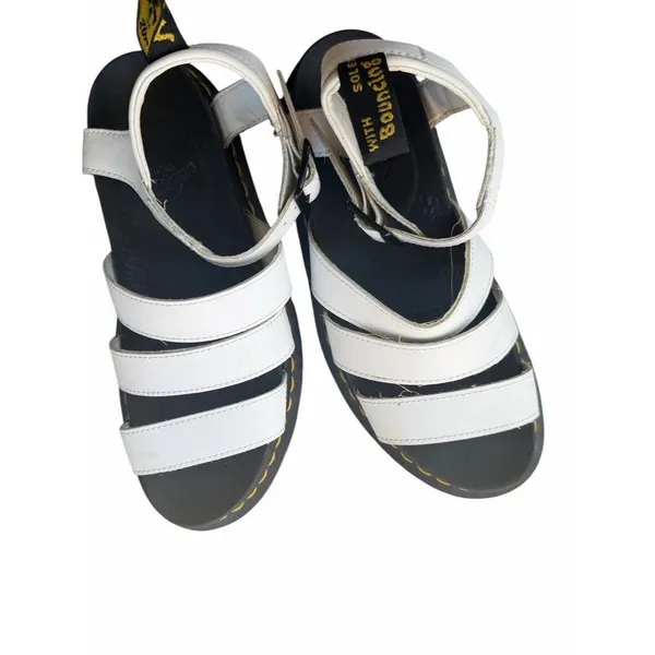 Dr. Martens Blaire Platform Womens White Leather Comfort Sandals EU 38 Chunky - Image 2