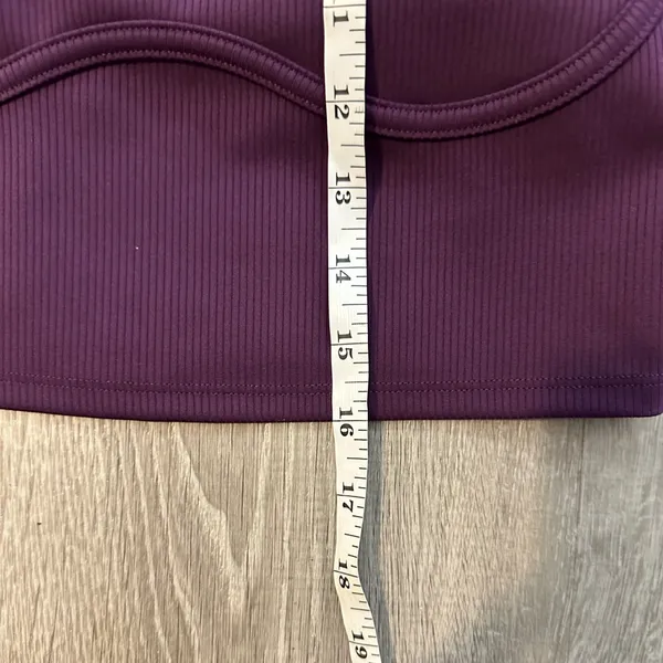 ALO Yoga Ribbed Airlift Enchanted Bra Tank Racerback Workout Crop Top Medium - Image 9