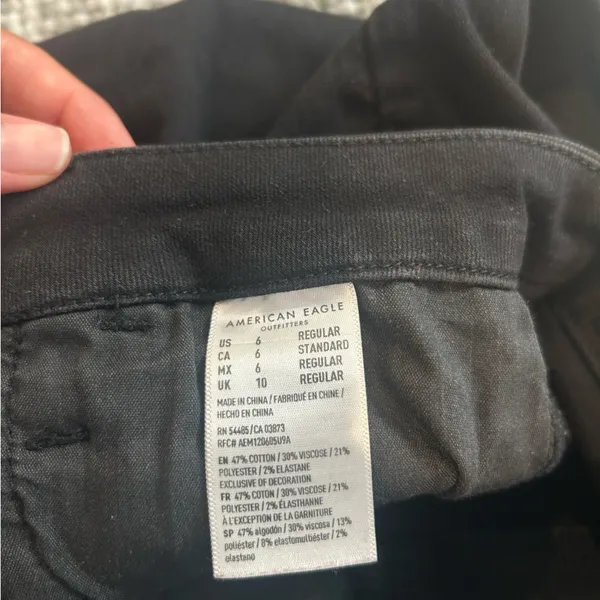 American Eagle Outfitters Charcoal Denim Pants - Image 3