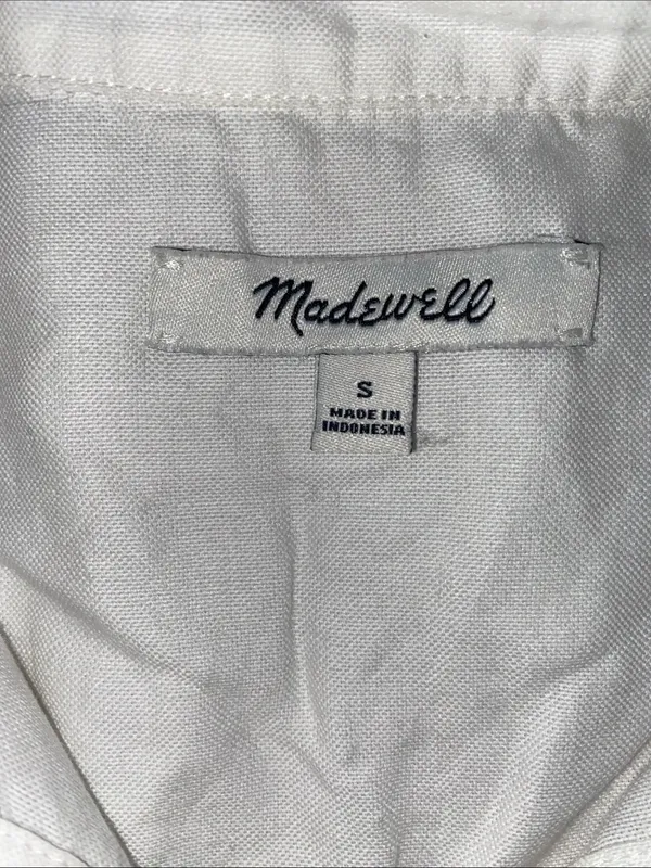 Madewell Cotton White Long-Sleeve Tie-Front Shirt - Image 2